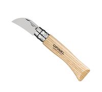 Opinel Cuchillo N°07 Hoja pico de pájaro 4 cm Acero inoxidable Mango castaño Virobloc Francia