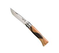 Opinel - N°08 Cuchillo Plegable - Hoja de Acero Inoxidable con Acabado Espejo - Mango Chaperón - Corte Perfecto, Mantenimiento Sencillo - Anillo de Seguridad Virobloc - Fabricación en Francia