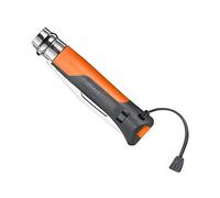 OPINEL - N°08 Outdoor Orange - Couteau Pliant de Poche - Couteau de Poche en Acier Inoxydable - Lame INOX 8,5 cm avec Démanilleur - Manche en Polymère Waterproof Sifflet Inclus - Anthracite et Orange