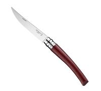 OPINEL - N°10 Couteau de Table Nomade Effilé - 10 cm Hoja Acero Inoxidable Acabado Poliglace, Mango Padouk, Anilla de Seguridad Virobloc - Made in France
