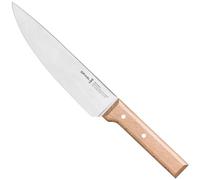 Opinel N° 118 Chef Multiusos Paralelo - Cuchillo de cocina profesional, hoja de acero inoxidable, 20 cm y mango de madera de haya