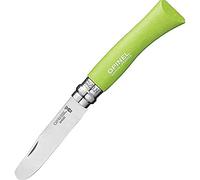 Opinel O001700 Navaja con Punta Redondeada y Mango en Carpe, Unisex, Verde Manzana, 8 cm