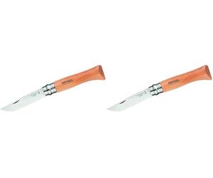 OPINEL O123080 Cuchillos, Unisex Adulto, Natur, ohne Lederband (Natur, ohne Lederband), N°8 (Paquete de 2)