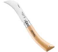 Opinel - Serpette-Greffoir N°08 - Hoja de acero inoxidable de 8 cm, mango de madera de haya, anillo de seguridad Virobloc - Para injertar, podar, cortar, recoger - Fabricación Francesa