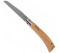 Opinel - Sierra de bolsillo N°12 - Hoja dentada de 12 cm de acero al carbono, mango de madera de haya, anillo de seguridad Virobloc - Ideal para jardinería - Garantía de por vida