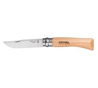 Opinel Tradition N° 7 - Cuchillo (acero inoxidable, mango de haya de 10 cm, virola de seguridad giratoria)
