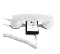 Opis 60s Micro: Auricular telefónico Retro y Vintage, Ideal para móvil. Adaptación a Auriculares Retro iPhone y Android con USB Blanco