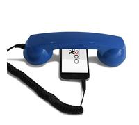 Opis 60s Micro: Auricular telefónico Retro y Vintage, Ideal para móvil. Adaptación a Auriculares Retro iPhone y Android con USB Azul