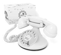 Opis FunkyFon Cable: El Teléfono Fijo Retro Vintage, un Teléfono Antiguo y Clásico para tu Casa Blanco