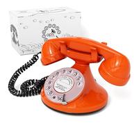 Opis FunkyFon Cable: El Teléfono Fijo Retro Vintage, un Teléfono Antiguo y Clásico para tu Casa Naranja