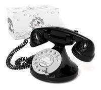Opis FunkyFon Cable: El Teléfono Fijo Retro Vintage, un Teléfono Antiguo y Clásico para tu Casa Negro