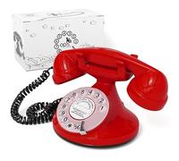 Opis FunkyFon Cable: El Teléfono Fijo Retro Vintage, un Teléfono Antiguo y Clásico para tu Casa Rojo