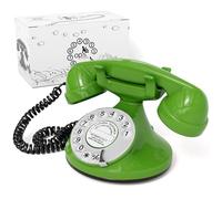 Opis FunkyFon Cable: El Teléfono Fijo Retro Vintage, un Teléfono Antiguo y Clásico para tu Casa Verde
