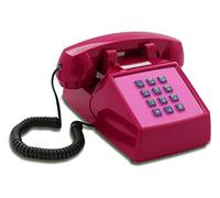 Opis PushMeFon Cable: Teléfono Fijo Antiguo de Sobremesa, Clásico Teléfono Vintage con Cable, Estilo Retro Rosa Violeta