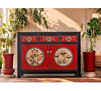 OPIUM OUTLET Cómoda aparador Consola cajonera Armario gabinete guardarropa Chino Asiatico Oriental Antiguo Vintage Shabby-Chic Colonial