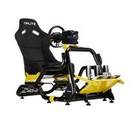 OPLITE Cockpit GTR S8 Elite Force Amarillo Cockpit Profesional para Simulación de Carreras Simracing y Flightsim Conducción con Tubos de Refuerzo Laterales