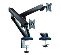 OPLITE Supreme Dual Monitor Stand Pro - Brazos articulados ergonómicos de Alto Rendimiento - Soporta hasta 2x9KG - Monitor de PC y TV Compatible hasta 2x35, Negro