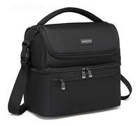 OPLJ - Fiambrera, mochila, congelador, fiambrera, coibentato, bolsa nevera hermética, almuerzo con doble compartimento, bolsa tote para hombre y mujer, caja de vino, bolsa nevera