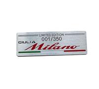 oPlsdqw 3D Adhesivo Emblema de Coche para Alfa Romeo Giulia, Autoadhesiva Emblema De Metal Etiqueta Engomada para Coche - Decorativas del Automóviles Accesorios