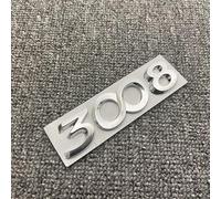 oPlsdqw 3D Adhesivo Emblema de Coche para Peugeot 3008, Autoadhesiva Emblema De Metal Etiqueta Engomada para Coche - Decorativas del Automóviles Accesorios