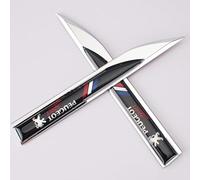 oPlsdqw 3D Adhesivo Emblema de Coche para Peugeot, Autoadhesiva Emblema De Metal Etiqueta Engomada para Coche - Decorativas del Automóviles Accesorios