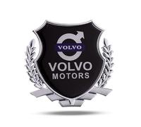 oPlsdqw 3D Adhesivo Emblema de Coche para Volvo XC60 S60L S90 XC90 V40, Autoadhesiva Emblema De Metal Etiqueta Engomada para Coche - Decorativas del Automóviles Accesorios, B Silver