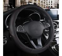 OPNHAY Funda de Volante de Coche para Citroen C5 Aircross, Cubierta Volante Coches de PU Cuero, Cubre Volante de Auto Ranspirable Antideslizante - Accesorios Auto Interior,Black