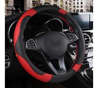 OPNHAY Funda de Volante de Coche para Kia Stonic, Cubierta Volante Coches de PU Cuero, Cubre Volante de Auto Ranspirable Antideslizante - Accesorios Auto Interior,Red