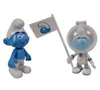 OPO 10 - ¡2 Figuras de Pitufos para Crear, Jugar y coleccionar! El Pitufo y el Pitufo Astronauta - CS49