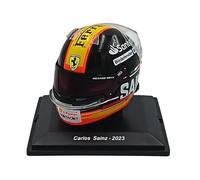 OPO 10 - Casco de Fórmula 1 Compatible con Ferrari F1: Carlos Sainz Jr. Ferrari #55 3er GP de Italia 2023 - Escala 1/5 Spark - CAS83