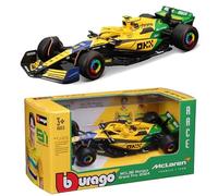 OPO 10 - Coche de Fórmula 1 Compatible con Lando Norris McLaren MCL38#4 4º GP de Mónaco 2024 Escala 1/43 Bburago 38214NS