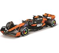 OPO 10 - Coche de Fórmula 1 Compatible con Oscar Piastri McLaren MCL38#81 Miami GP 2024, Escala 1/43, Bburago 38215P