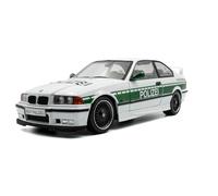 OPO 10 - Coche en Miniatura Compatible con BMW E36 M3 Coupe Drift Polizei Blanco 1991-1:18 Solido - 1803915