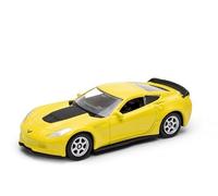 OPO 10 Coche en Miniatura Compatible con Chevrolet Corvette Z06 2017, Escala 1:64, 7,5 cm (3 Pulgadas), Welly SUP113