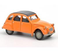 OPO 10 - Coche en Miniatura Compatible con Citroën 2CV Escala 1:64 3 Inches 7,5cm Norev - Naranja Mandarina 191027