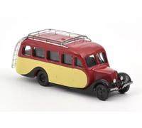 OPO 10 - Coche en Miniatura Compatible con Citroën U23 Autocar 1947 Rojo y Amarillo Ho Escala 1:87 Norev - 191099