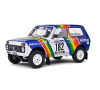 OPO 10 - Coche en Miniatura Compatible con Lada NIVA White #182 JABOUILLE/SARDOU Paris-Dakar 1984-1:18 Solido - 1807305