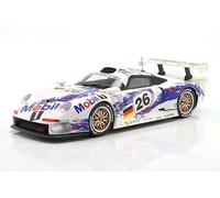 OPO 10 - Coche en Miniatura Compatible con Porsche 911 GT1#26 3.ªs 24h Le Mans 1996 Dalmas, Wendlinger, Goodyear Escala 1/18 IXO WERK83 18013002
