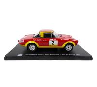 OPO 10 - Coche en Miniatura reproducido en Escala 1/24 Compatible con FIAT 124 Abarth Spider Rally Tap Portugal 1974 - RVQ30