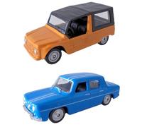 OPO 10 Conjunto de 2 Coches en Miniatura compatibles con Renault 8 Gordini y Citroën Méhari, Escala 1:64, 7,5 cm (3 Pulgadas) Welly LSUP2