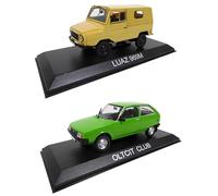 OPO 10 - Conjunto de 2 Coches en Miniatura de Europa del Este y la URSS: OLTCIT Club (Citroën Axel) + LUAZ 969 - Escala 1/43 - LBA31