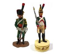 OPO 10 - Conjunto de 2 Figuras a Escala 1/32 de 60 mm: Soldados del Imperio Napoleónico, Dragón Granadero - del Prado LS33