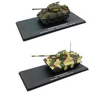 OPO 10 - Conjunto de 2 Tanques de Batalla: Sherman del Ejército de EE. UU. + E-50 Standardpanzer de la Wehrmacht (Segunda Guerra Mundial, Alemania, 1945) - Escala 1/72 - CM003+4