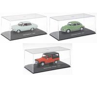 OPO 10 - Conjunto de 3 Coches a Escala 1/43 compatibles con Opel Kadett B + Volkswagen Beetle + Citroën FAF Pony - LCC4