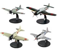 OPO 10 - Conjunto de 4 Aviones de Combate japoneses de la Segunda Guerra Mundial a Escala 1/72 compatibles con Mitsubishi + Aichi + Kawasaki - G10+14+19+77 - NG31