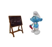 OPO 10 El Pitufo colegial con una Pizarra: ¡una figurita para Crear, Jugar y coleccionar los Personajes! Pitufos 13