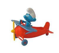 OPO 10 - Figura de Pitufo con su avión para Crear, Jugar y coleccionar Personajes. El Pitufo y su avión - CS50