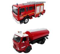 OPO 10 - Lote de 2 Camiones de Bomberos 1/43 compatibles con Renault Vi S 180 + Pegaso Comet 1095 / P02+P12