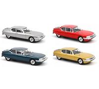 OPO 10 - Lote de 4 Coches en Miniatura compatibles con Citroën SM del año 1970 Escala 1:64 3 Pulgadas 7,5cm Norev - 019922