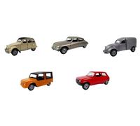 OPO 10 - Lote de 5 Coches en Miniatura 3 Pulgadas: Renault Citroen R5 2CV DS MEHARI - WEL07